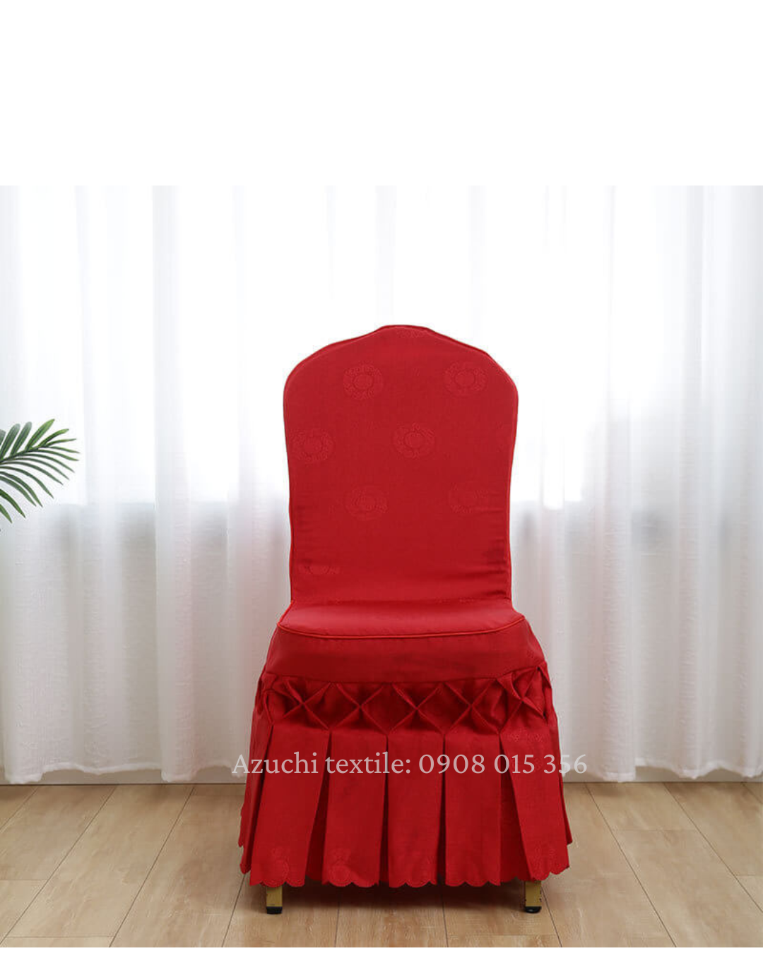 Áo Ghế Dệt Logo Cho Nhà Hàng Tiệc Cưới